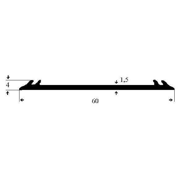 PROFIL APPUI P/PLAQUE ETERNIT 60/4MM